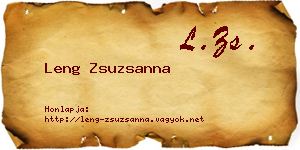 Leng Zsuzsanna névjegykártya